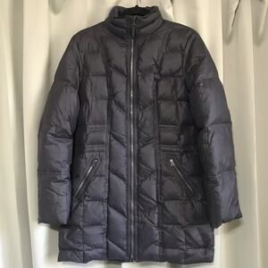 Prana Breathe Women's Dark Charcoal Gray Quilted Puffer Down Jacket size M